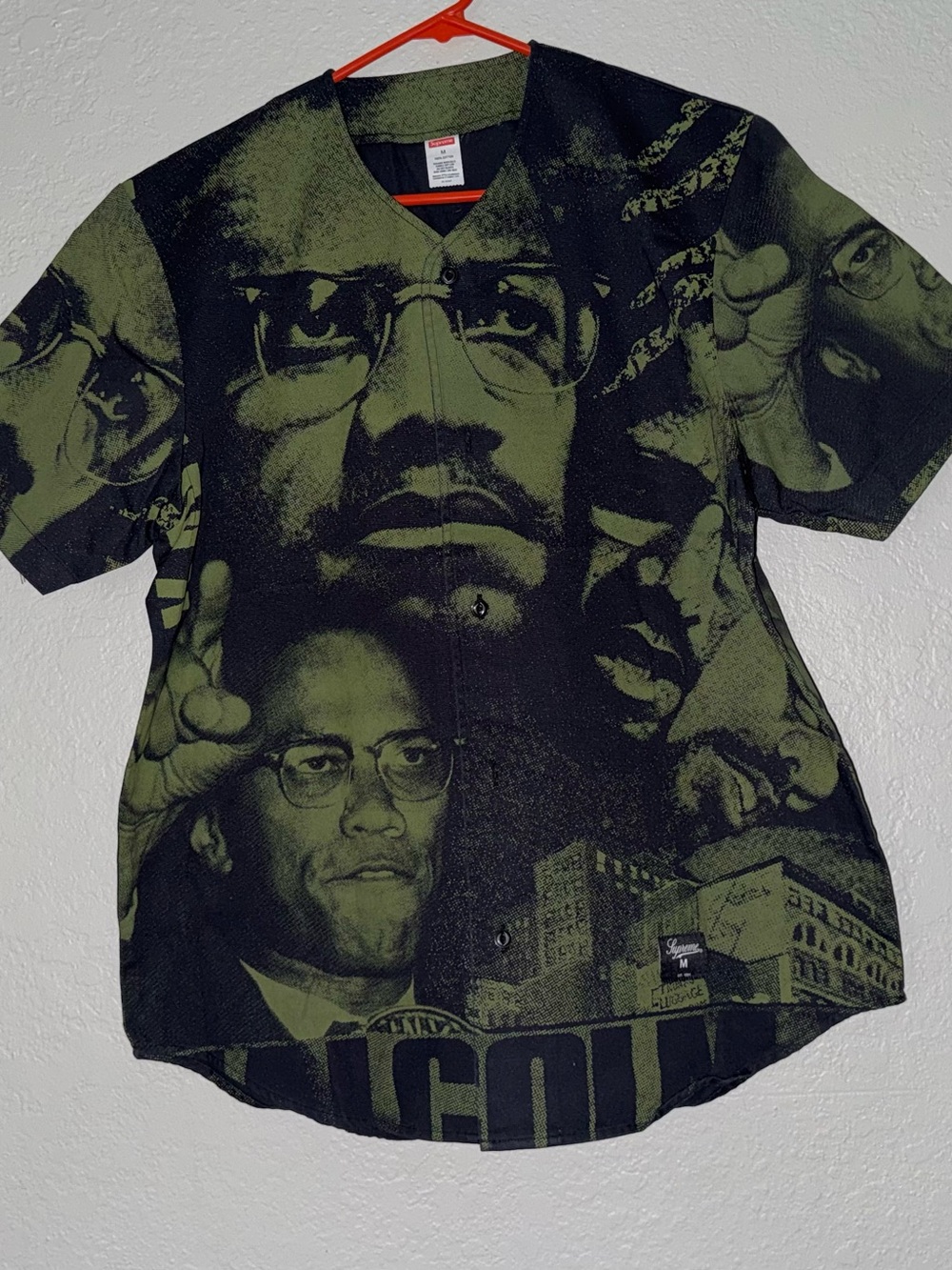 Supreme New York AOP Malcolm X jersey top shirt 2015 mlk NYC awake only NY aime.
